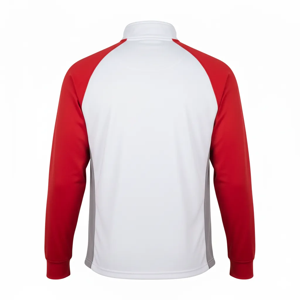 Custom Rugby Quarter-Zip Pullover - Back View - HAMCO
