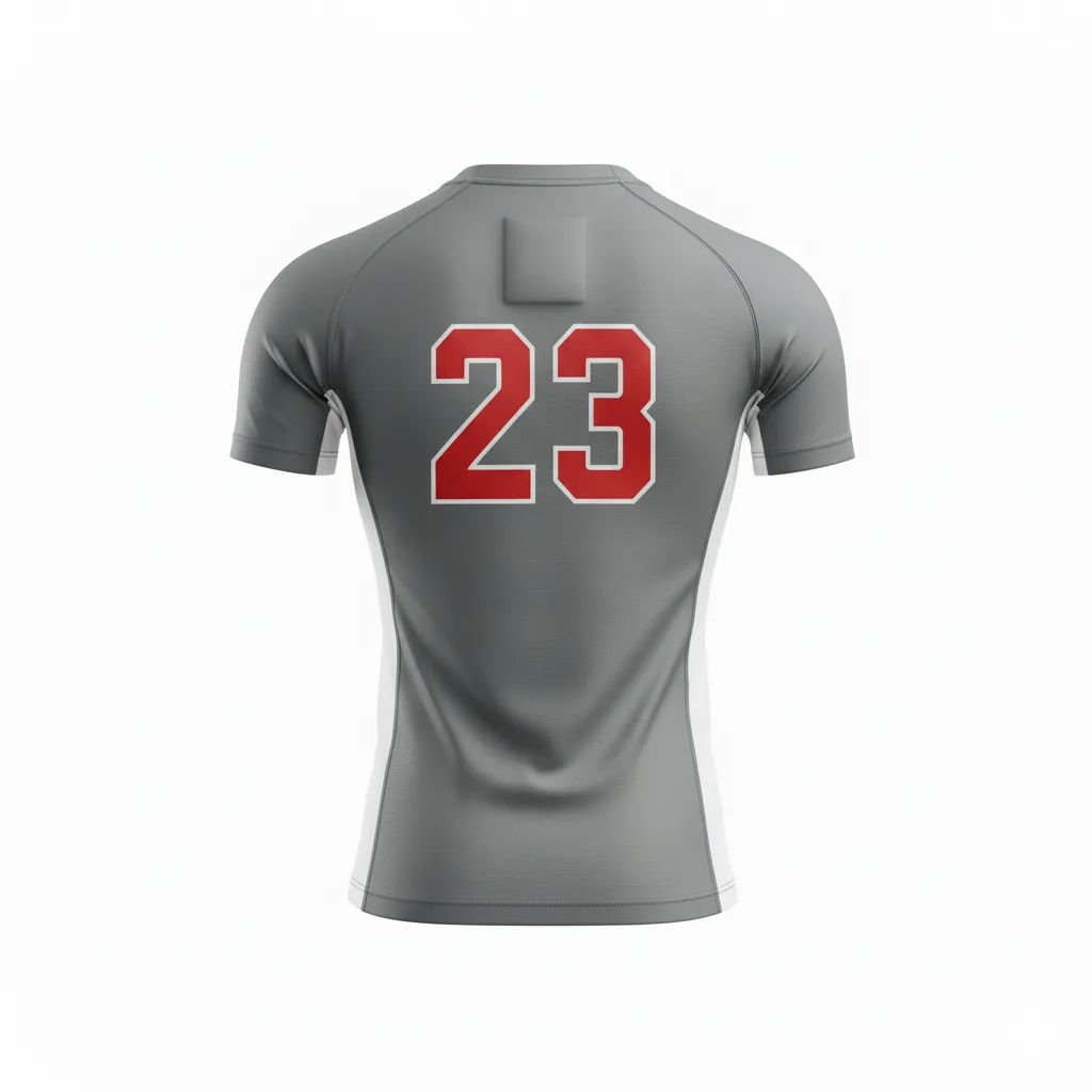 Custom Rugby Round Neck Classic Jersey - Back View - HAMCO