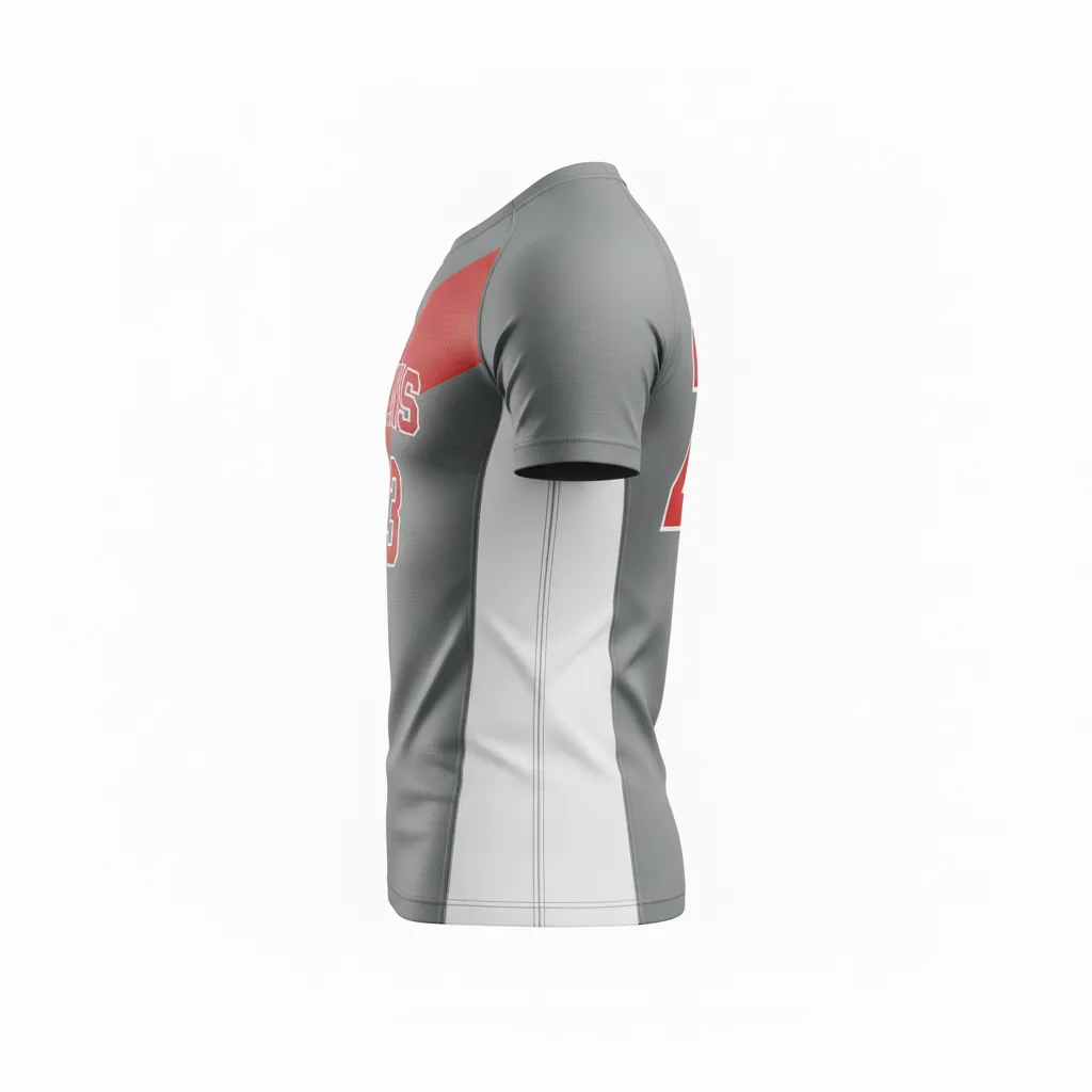 Custom Rugby Round Neck Classic Jersey - Side View - HAMCO