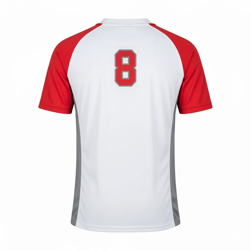 Custom Rugby V-Neck Jersey - Back View - HAMCO