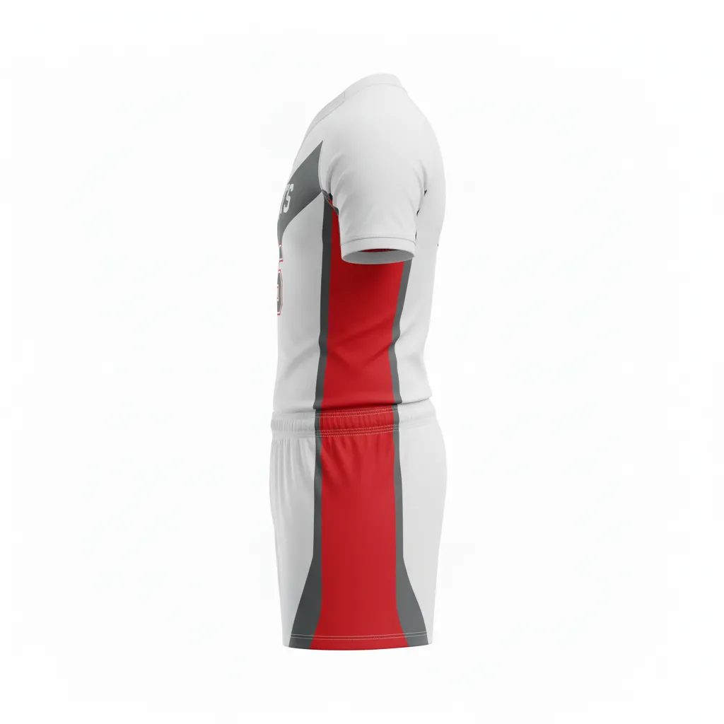 Custom Rugby V-Neck Uniforms - Side View - HAMCO