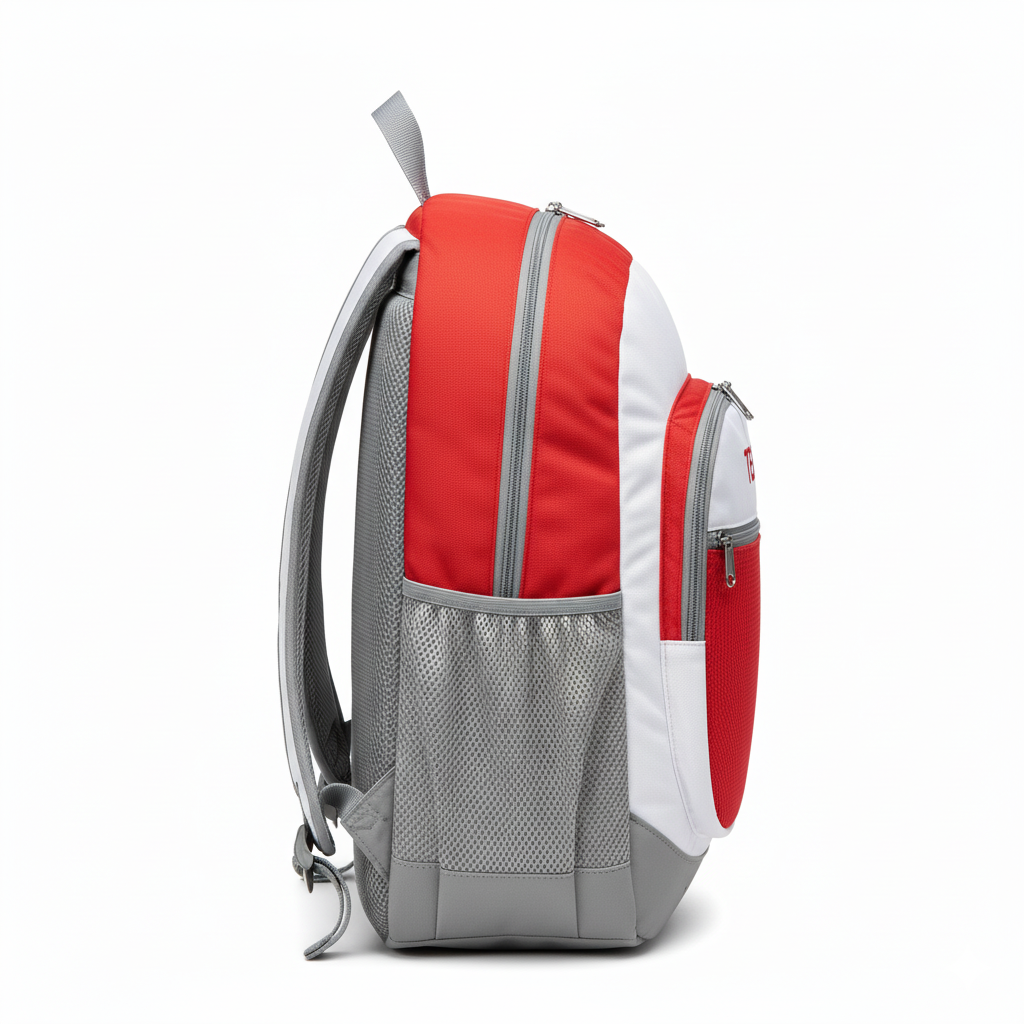 Custom Soccer Backpacks - Side View with Ball Compartment