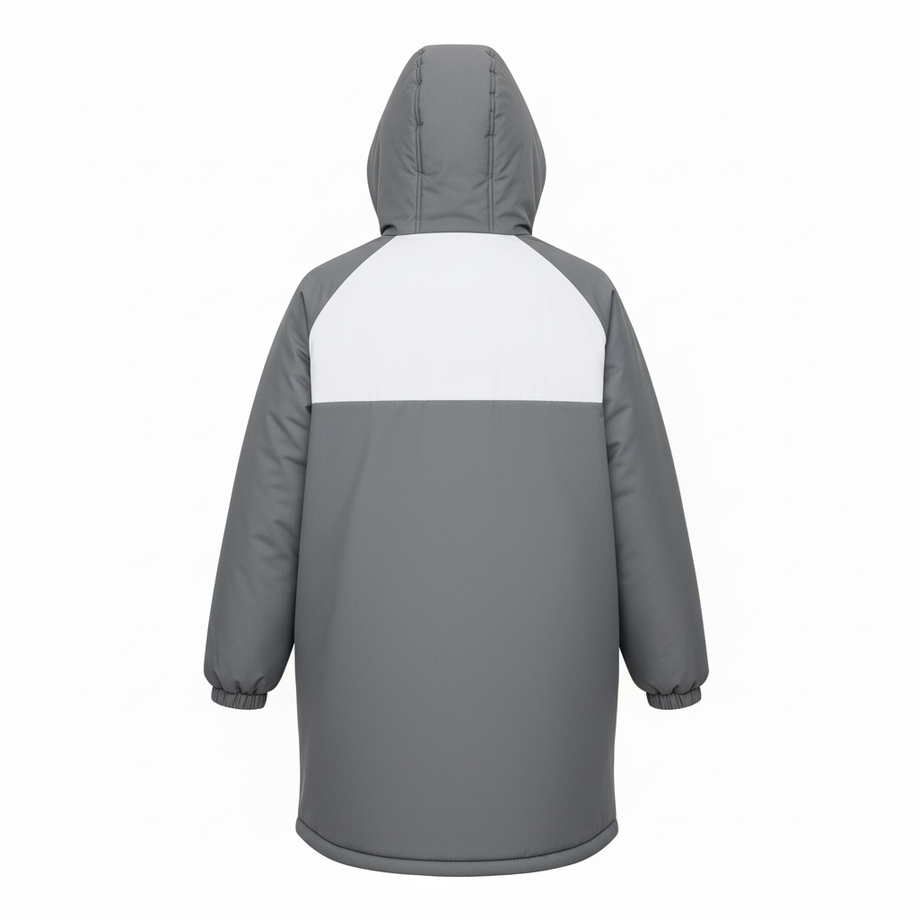 Custom Soccer Bench Jackets - Back View with Team Logo