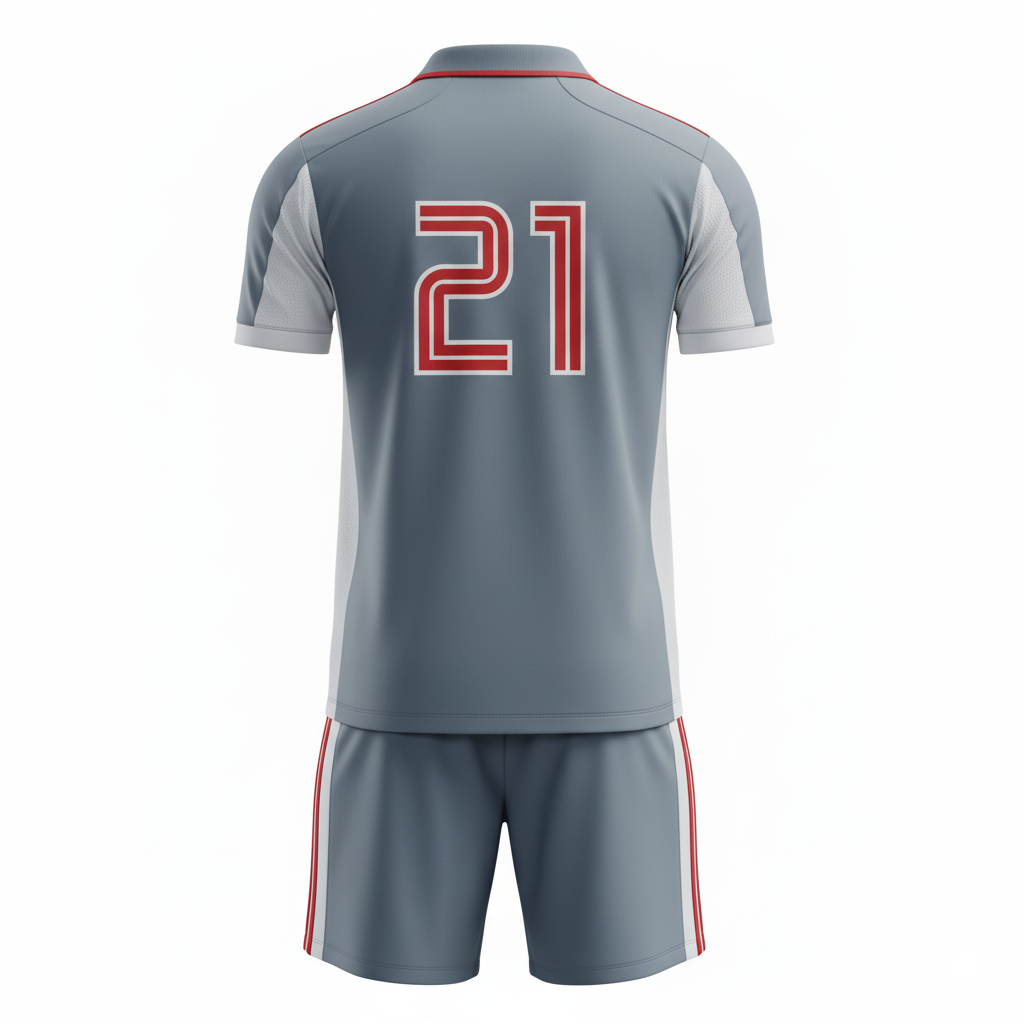 Custom Collared Soccer Uniforms - Back View with Player Numbers