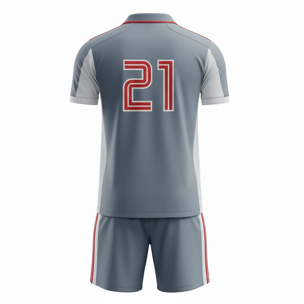 Custom Collared Soccer Uniforms - Back View with Player Numbers