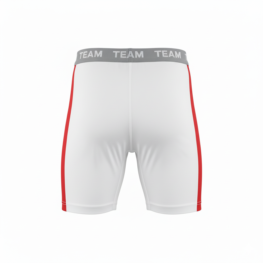 Custom Soccer Compression Shorts - Back View with Team Logo