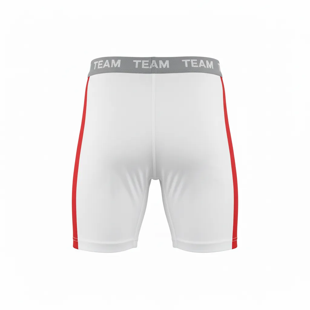 Custom Soccer Compression Shorts - Back View with Team Logo