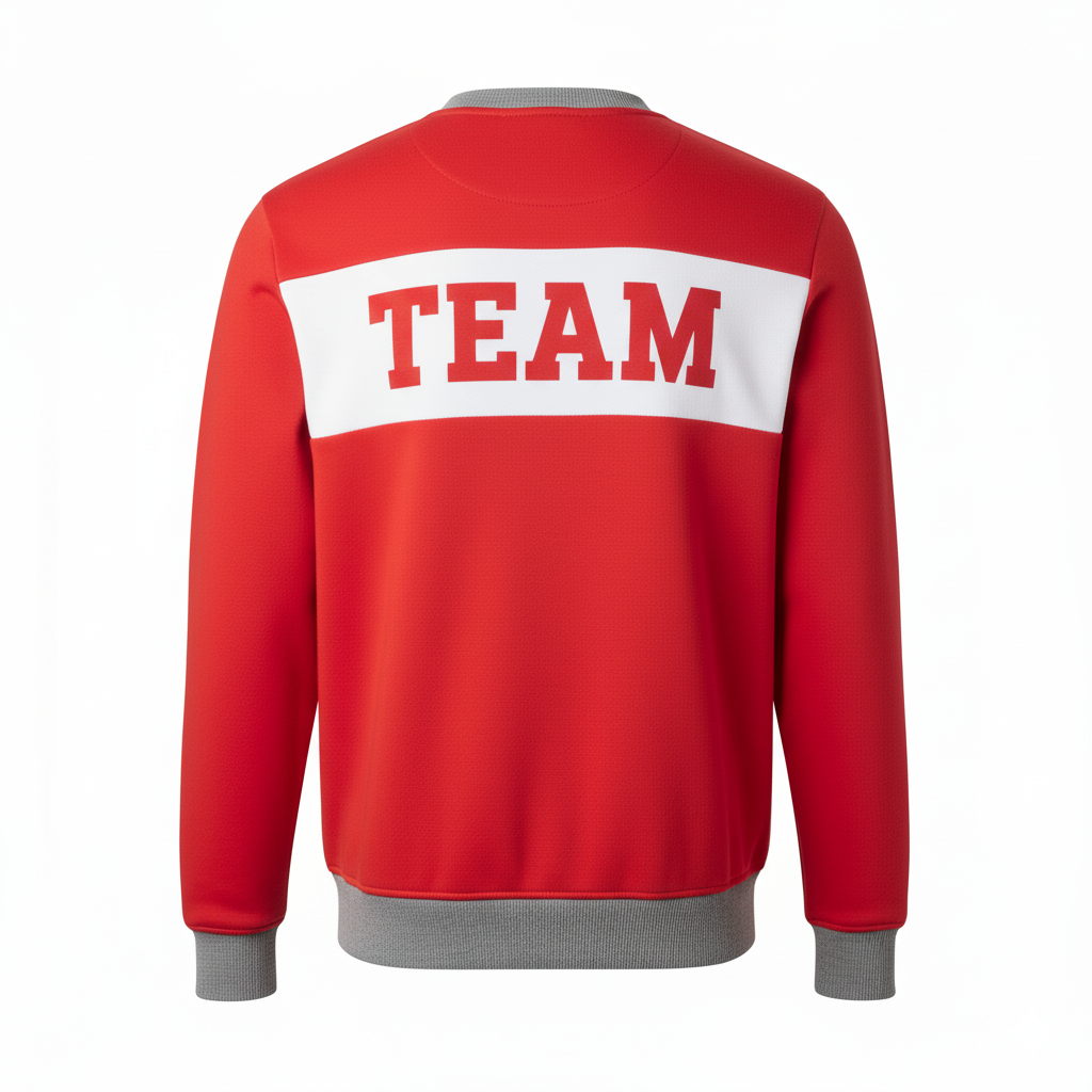 Custom Soccer Crewneck Sweatshirts - Back View with Team Logo