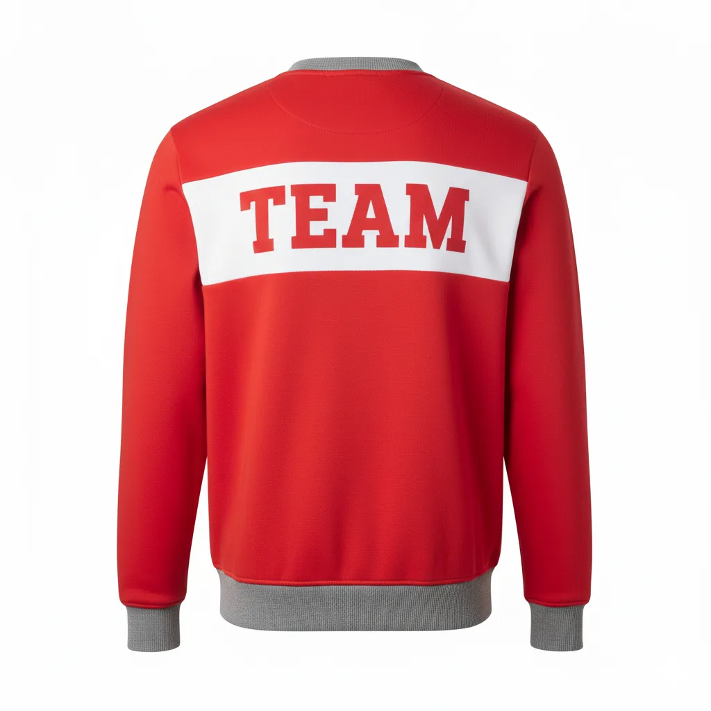 Custom Soccer Crewneck Sweatshirts - Back View with Team Logo