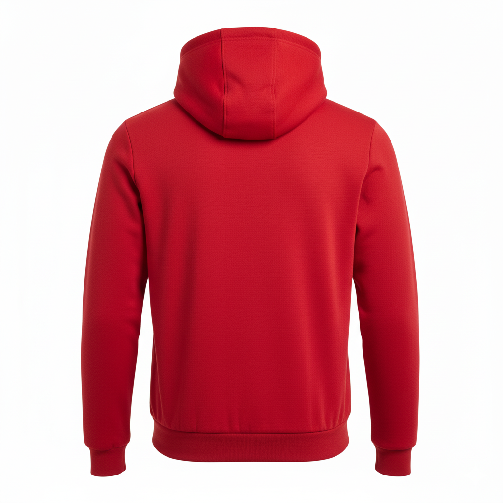 Custom Soccer Full Zip Hoodies - Back View with Team Logo