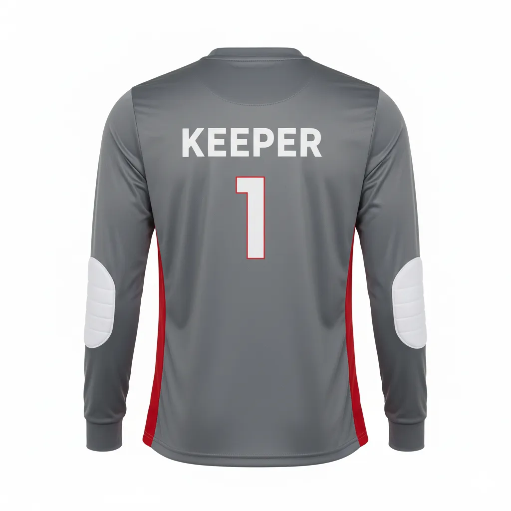 Custom Goalkeeper Jerseys - Back View with Number Placement