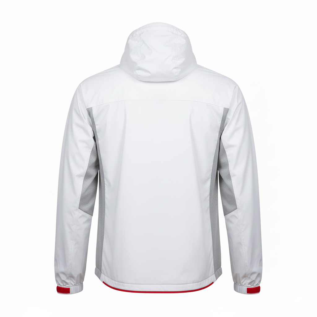 Custom Soccer Rain Jackets - Back View with Team Logo