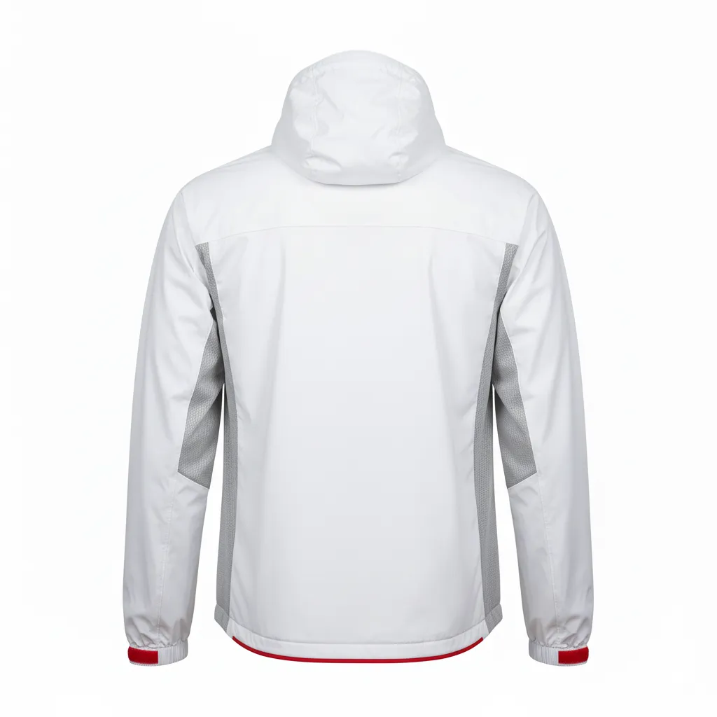 Custom Soccer Rain Jackets - Back View with Team Logo