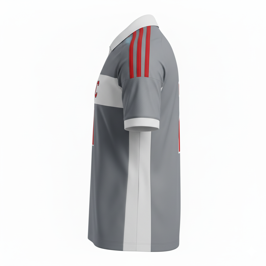 Custom Polo Style Soccer Jerseys - Side View Showing Collar