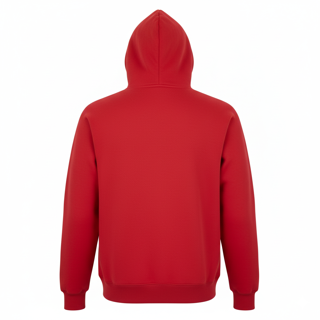 Custom Soccer Pullover Hoodies - Back View with Team Logo