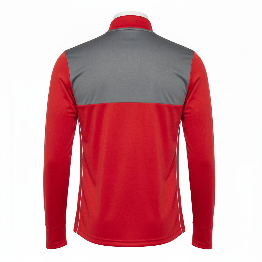 Custom Soccer Quarter Zip Training Tops - Back View with Team Logo