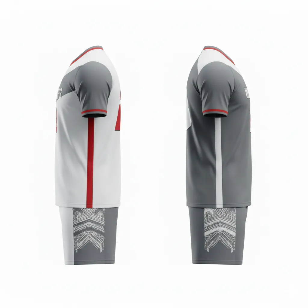 Custom Reversible Soccer Uniforms - Side View with Shorts