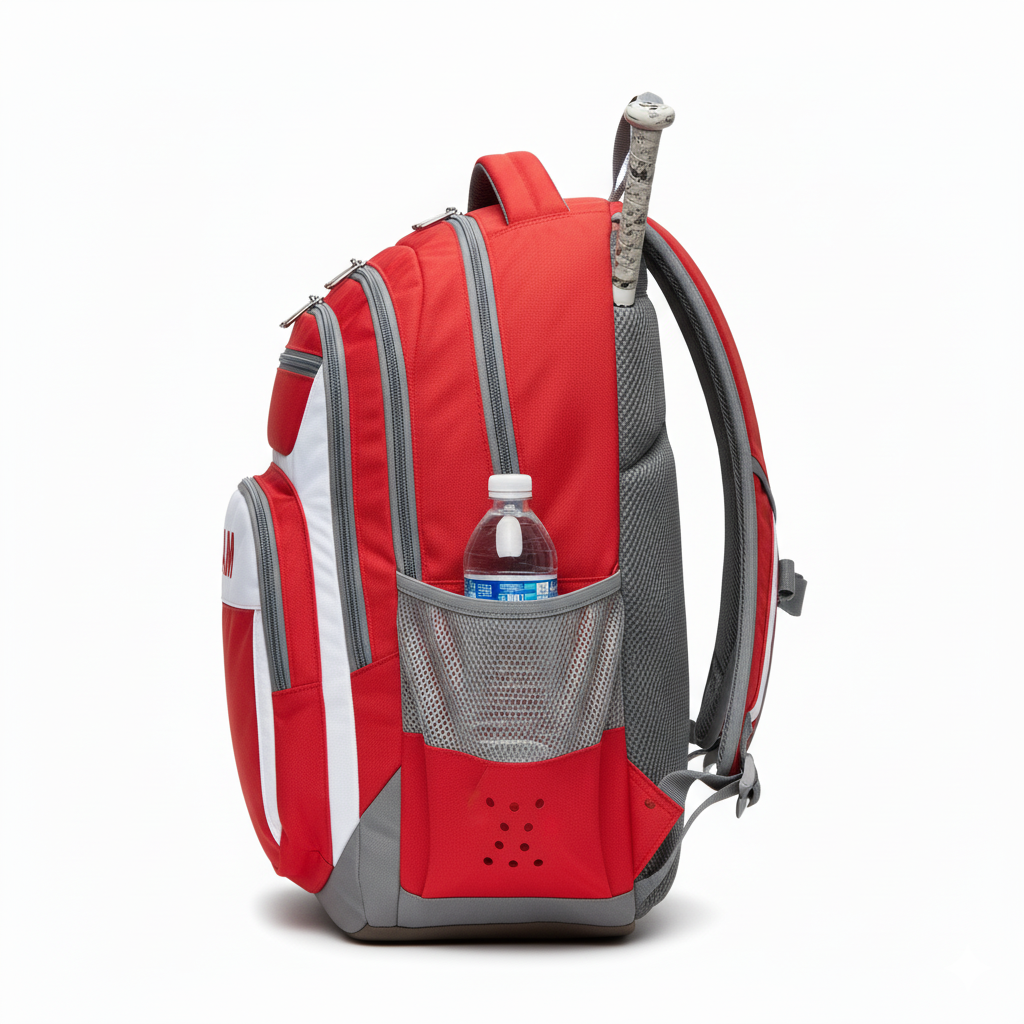 Custom Softball Backpack - Side View - HAMCO Sports Inc.