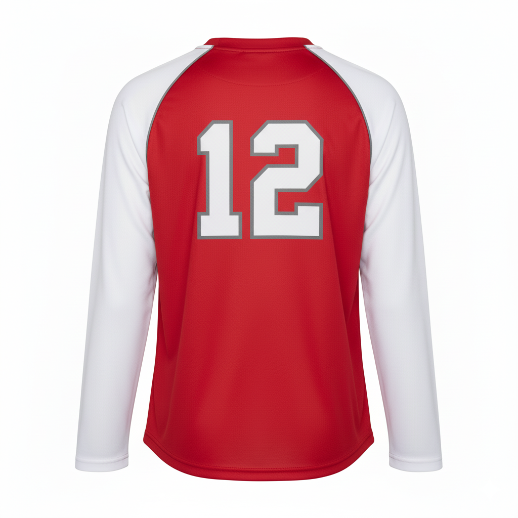 Custom Softball Long Sleeve Jersey - Back View - HAMCO Sports Inc.