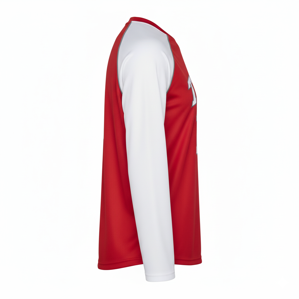 Custom Softball Long Sleeve Jersey - Side View - HAMCO Sports Inc.