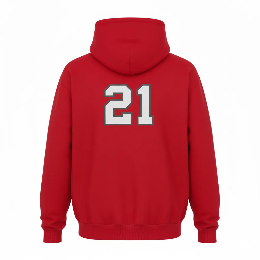 Custom Softball Pullover Hoodie - Back View - HAMCO