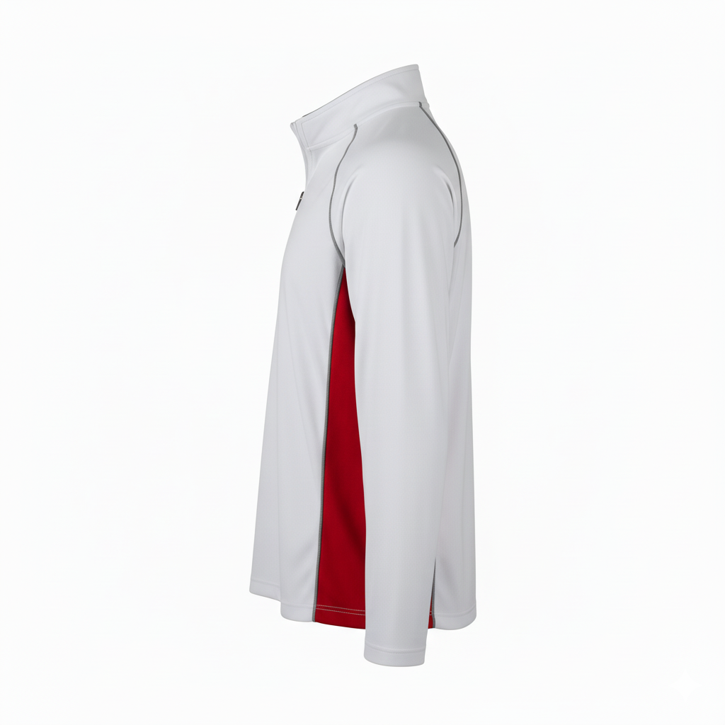 Custom Softball Quarter-Zip Pullover - Side View - HAMCO Sports Inc.