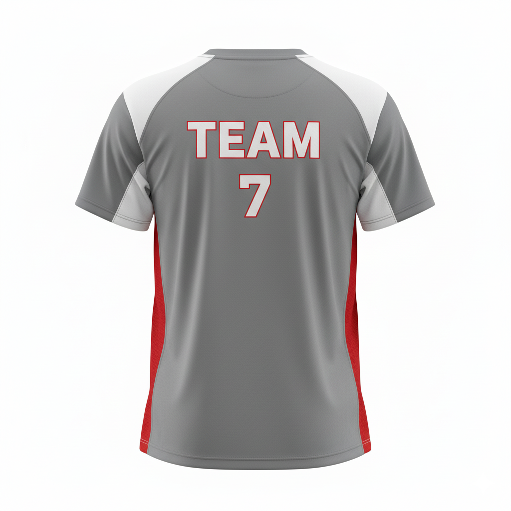 Custom Softball Short Sleeve T-Shirt - Back View - HAMCO Sports Inc.