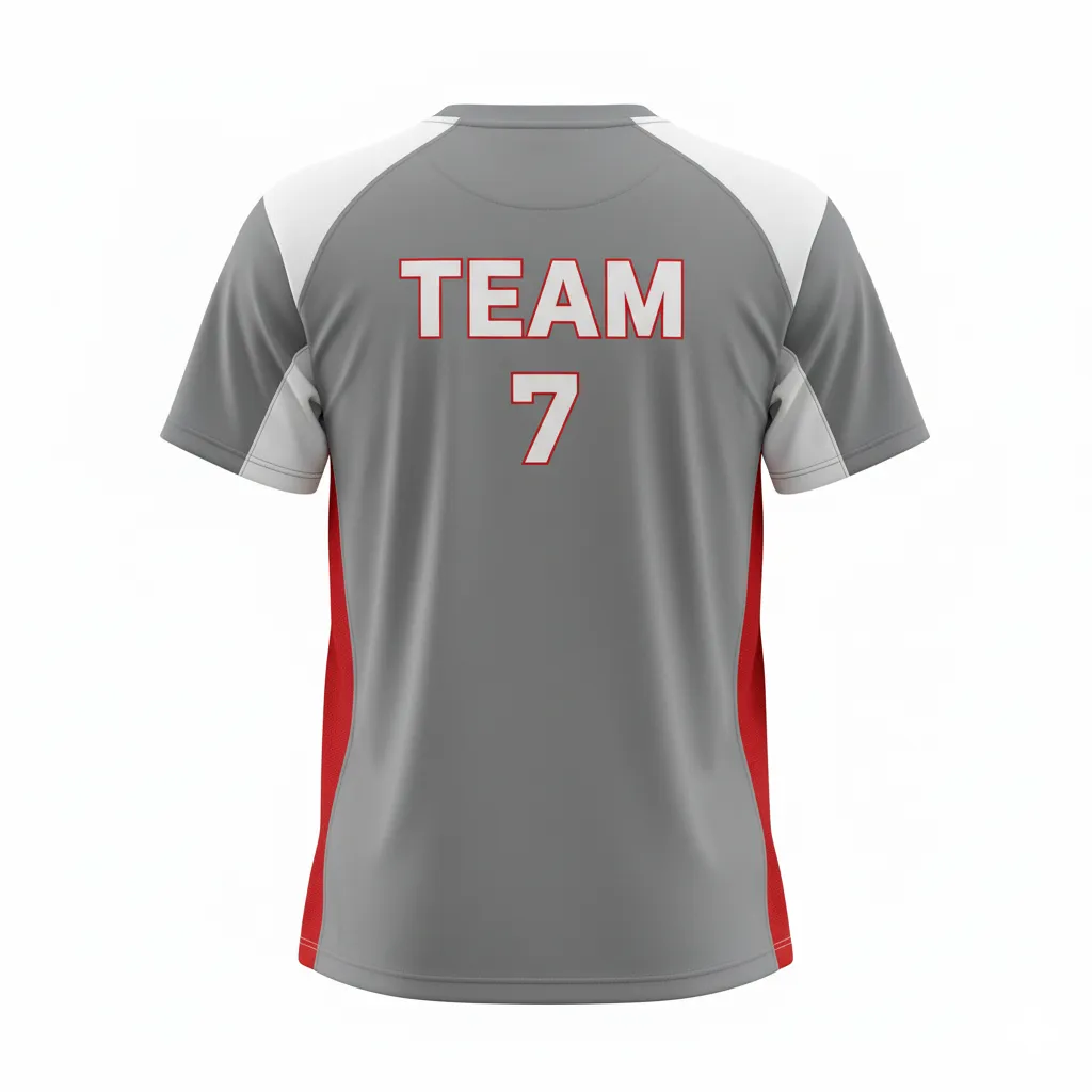Custom Softball Short Sleeve T-Shirt - Back View - HAMCO