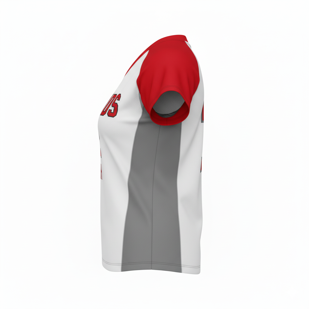 Custom Softball V-Neck Jersey - Side View - HAMCO Sports Inc.
