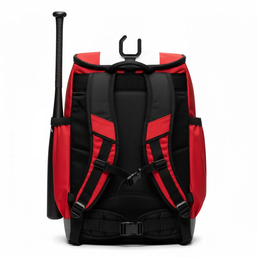 Custom Softball Wheeled Bag - Back View - HAMCO