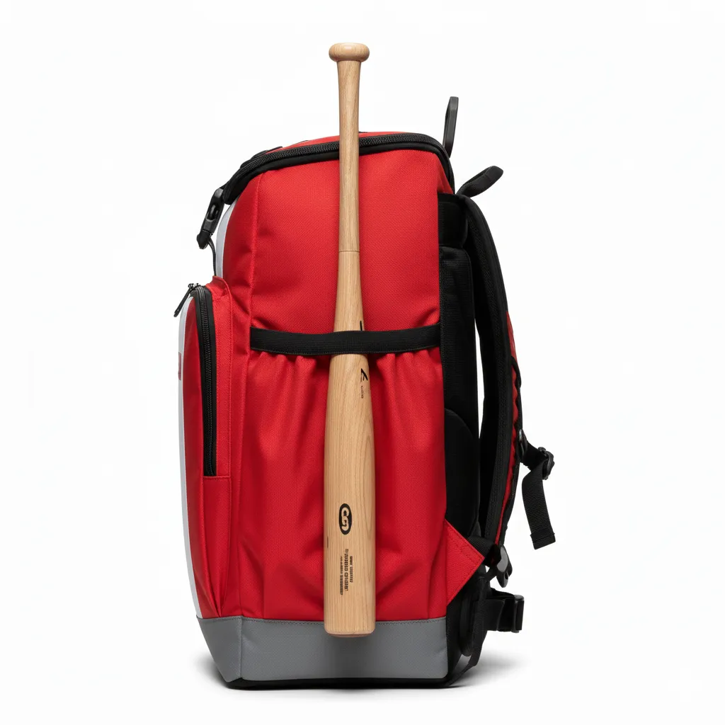 Custom Softball Wheeled Bag - Side View - HAMCO