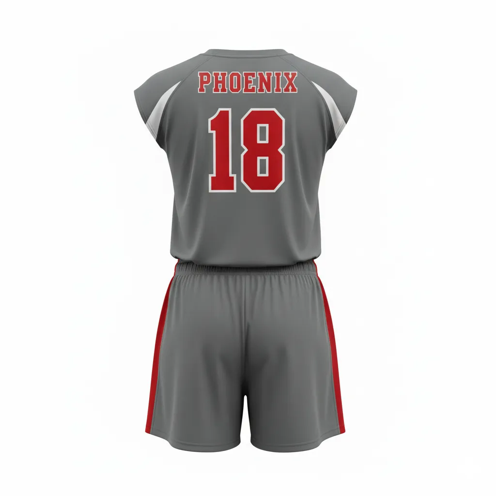 Custom Cap Sleeve Volleyball Uniform - Back View - HAMCO