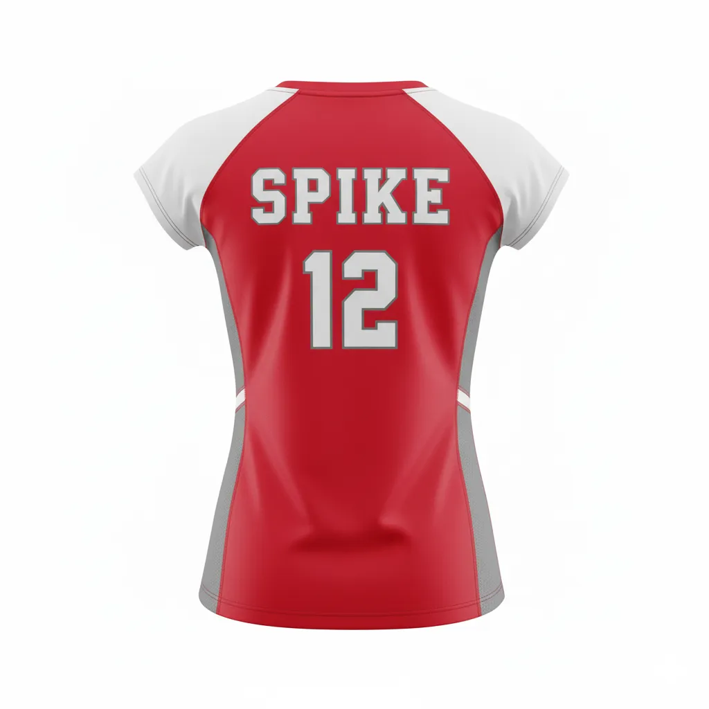 Custom Volleyball Crewneck Cap Sleeve Jersey - Back View - HAMCO