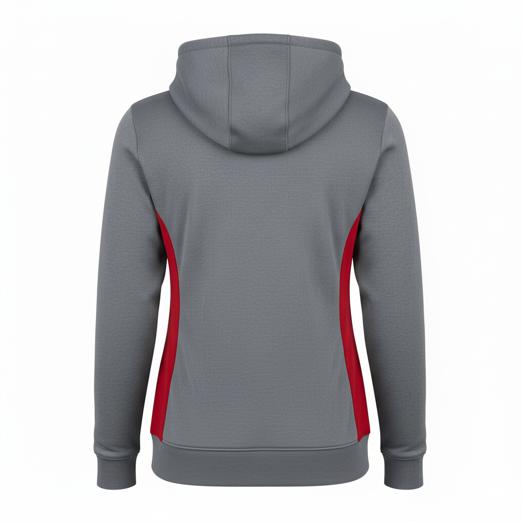 Custom Volleyball Full-Zip Hoodie - Back View - HAMCO Sports Inc.