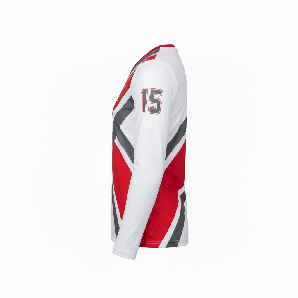 Custom Volleyball Long Sleeve Jersey - Side View - HAMCO