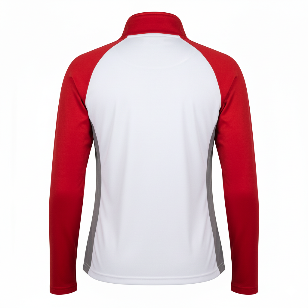 Custom Volleyball Quarter-Zip Pullover - Back View - HAMCO Sports Inc.