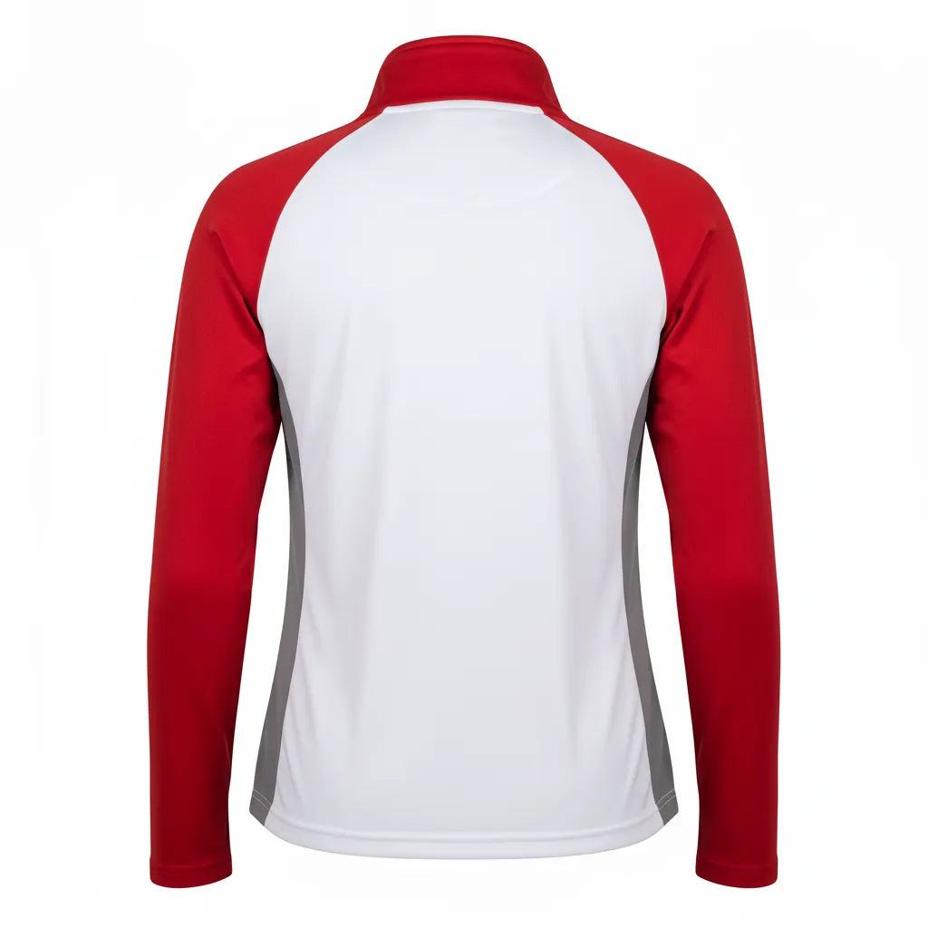 Custom Volleyball Quarter-Zip Pullover - Back View - HAMCO