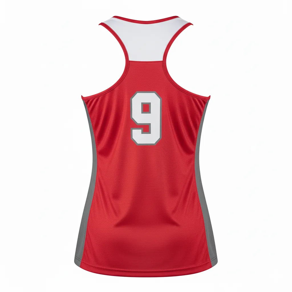 Custom Volleyball Racerback Tank Top Jersey - Back View - HAMCO