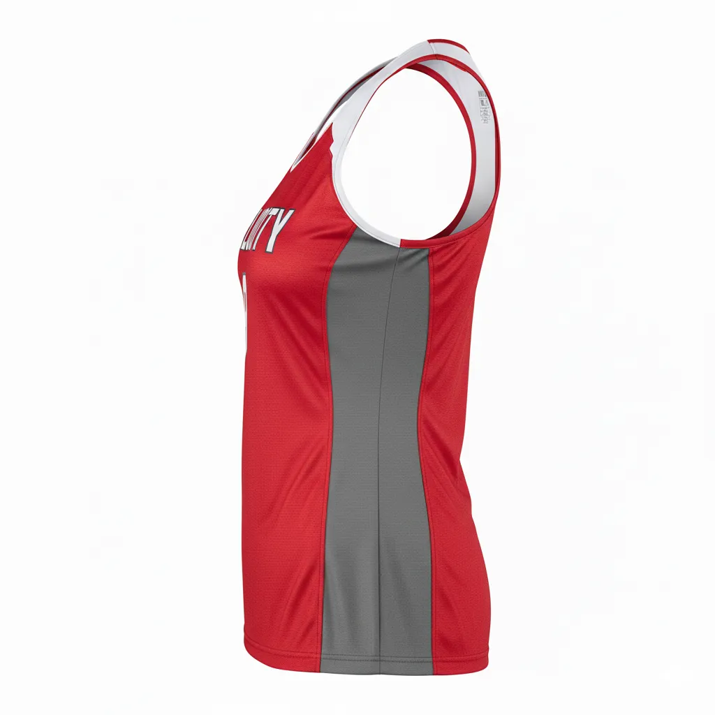 Custom Volleyball Racerback Tank Top Jersey - Side View - HAMCO