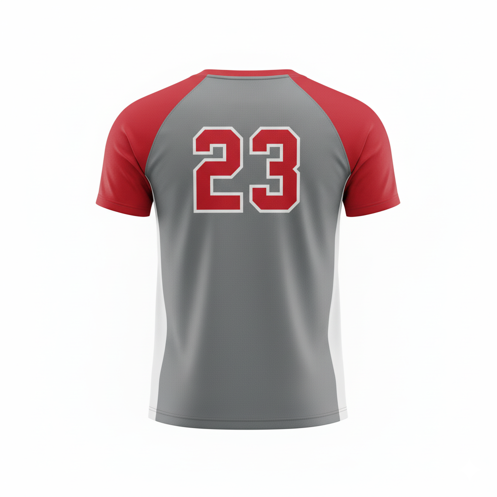 Custom Volleyball Short Sleeve Jersey - Back View - HAMCO Sports Inc.