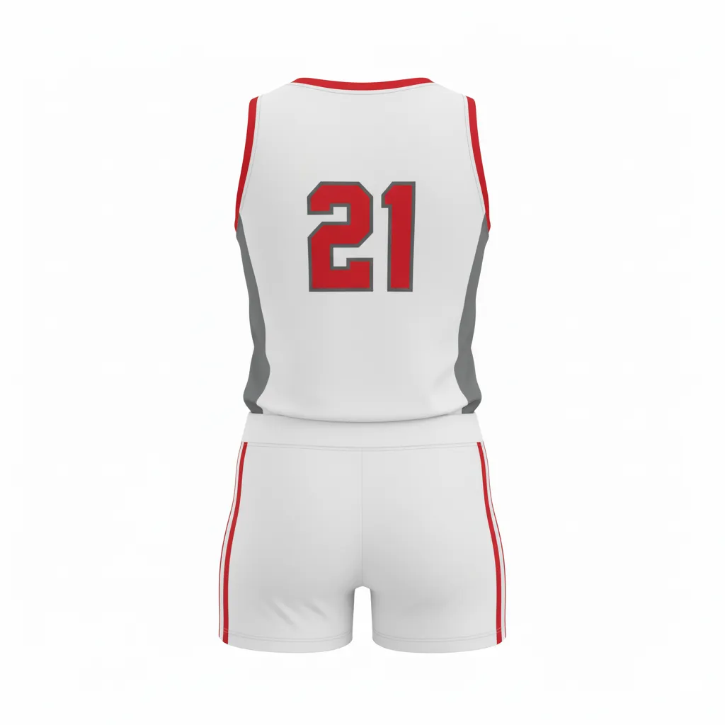 Custom Volleyball Uniform Set - Back View - HAMCO