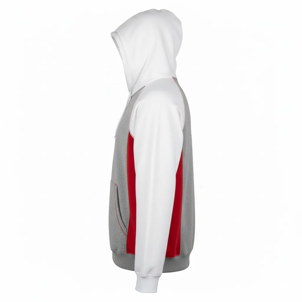 Custom Wrestling Full Zip Hoodie - Side View - HAMCO