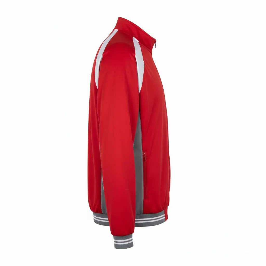 Custom Wrestling Full Zip Warmup Jacket - Side View - HAMCO