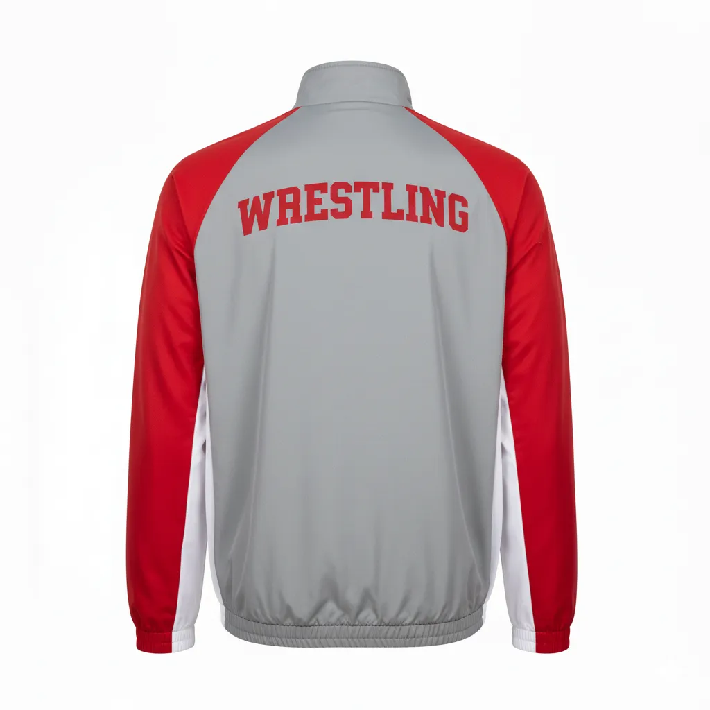 Custom Wrestling Lightweight Track Jacket - Back View - HAMCO
