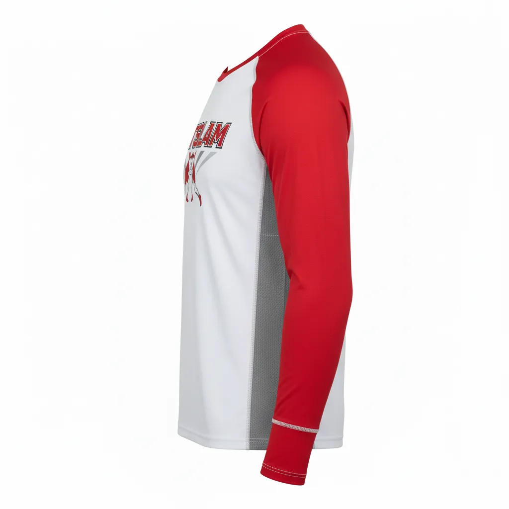 Custom Wrestling Long Sleeve Performance Shirt - Side View - HAMCO