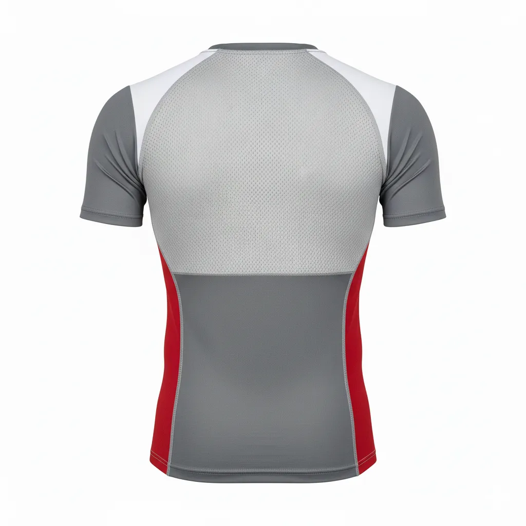 Custom Wrestling Short Sleeve Compression Shirt - Back View - HAMCO