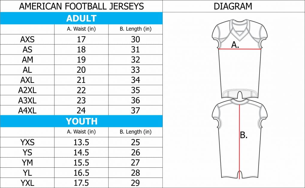 Custom Apparel Sizing - Hamco Sports