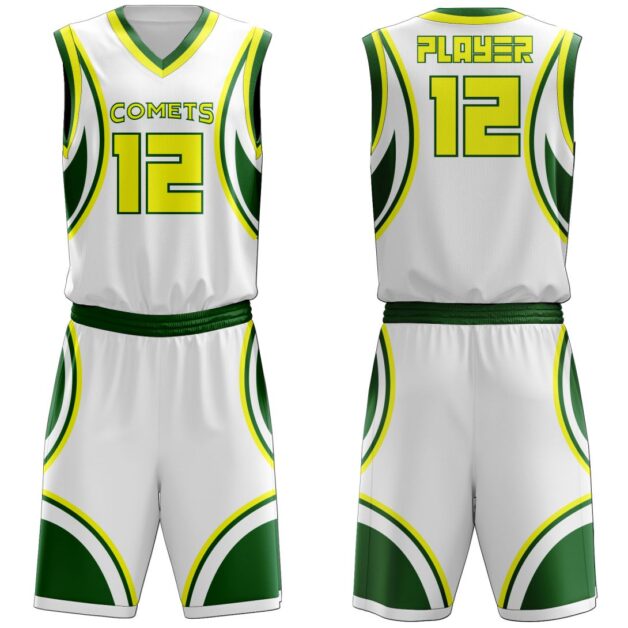 white green basketball uniform