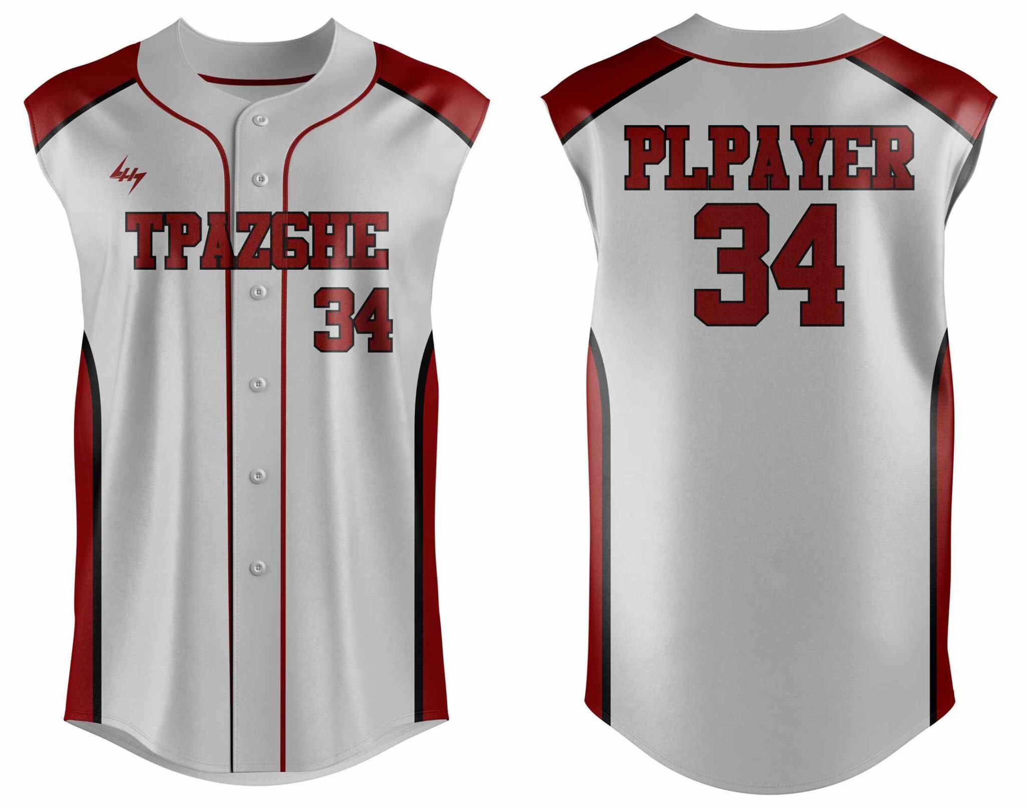 customize sleeveless baseball jersey
